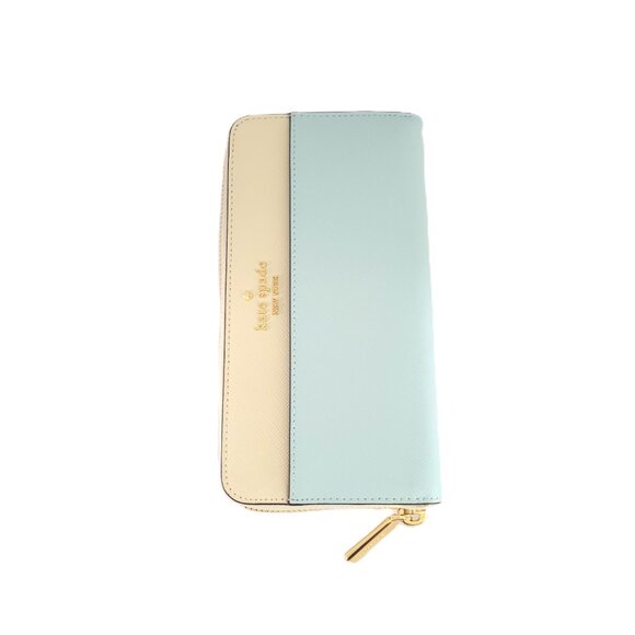 Kate Spade KI365 Madison Large Continental Wallet Colorblock Crisp Sky Clutch - Picture 4 of 5